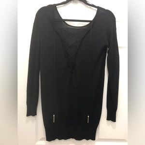 Dynamite Lace-Up Back Sweater